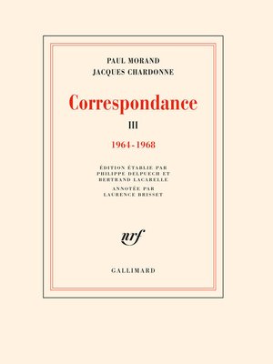 cover image of Correspondance (Tome 3)--1964-1968